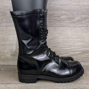 Georgia Boot Co Men’s Sz 8.5E Black Leather 12-Eye Combat Military Jump Boots